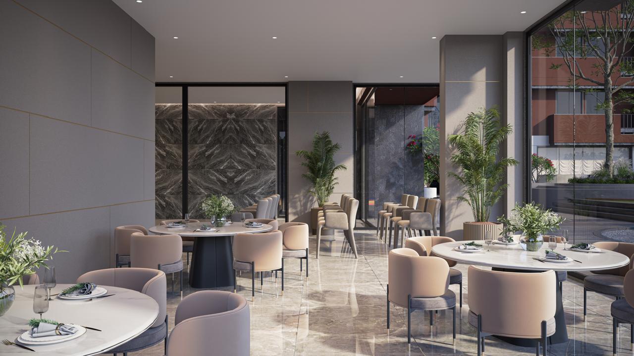 Decorative dining lounge